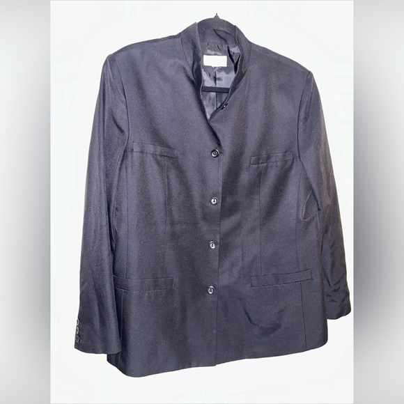 Talbots Blazer Womens  Black Silk Cotton 4 Button Jacket Career - Picture 1 of 8